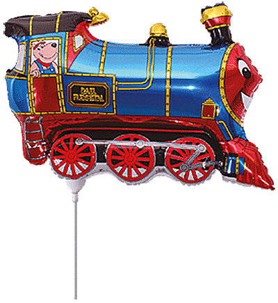 Train - Blue, Mini 11"/27cm.h x 13"/33cm.w