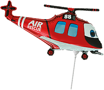 Rescue Helicopter - Mini 10"/25cm.h x 17"/43cm.w