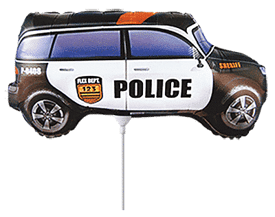 Police Car - Mini 8"/20cm.h x 14"/36cm.w