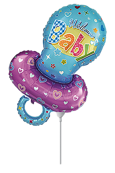 Pacifier - Blue, Mini 14"/36cm.h x 8"/21cm.w
