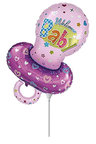 Pacifier - Pink, Mini 14"/36cm.h x 8"/21cm.w