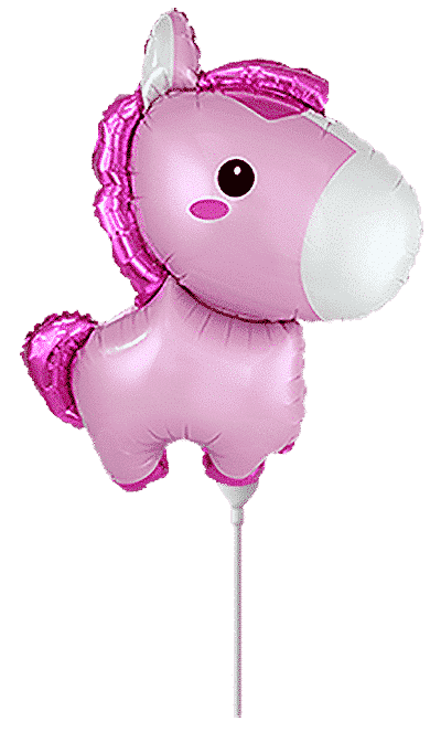 Baby Horse - Mini 12"/32cm.h x 11"/27cm.w, Pink
