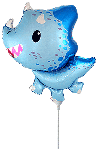 Baby Triceratops - Blue, Mini 12"/32cm.h x 11"/29cm.w