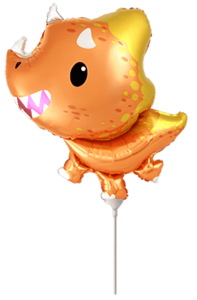 Baby Triceratops - Orange, Mini 12"/32cm.h x 11"/29cm.w