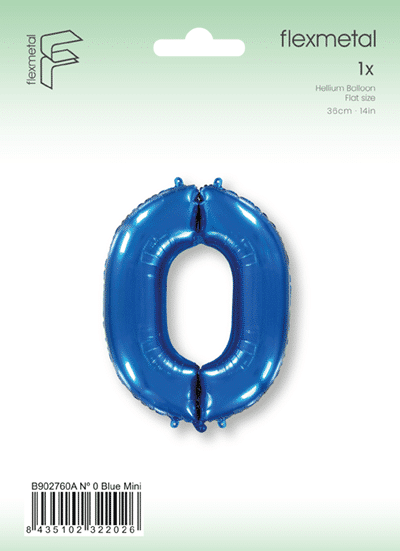 Number 0 Mini - Blue, Single Pack