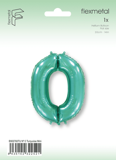 Number 0 Mini - Turquoise, Single Pack