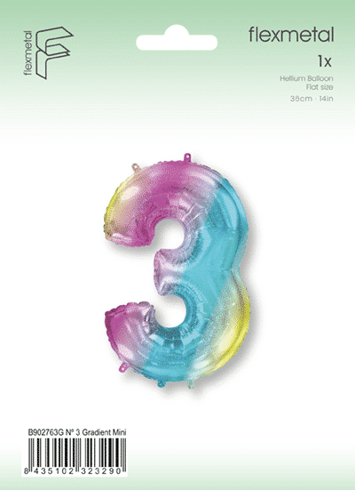 Number 3 Mini - Gradient, Single Pack