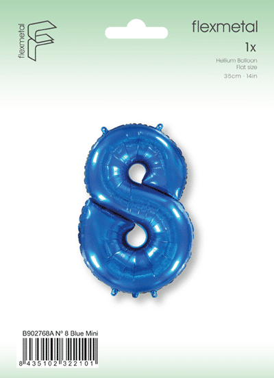 Number 8 Mini - Blue, Single Pack
