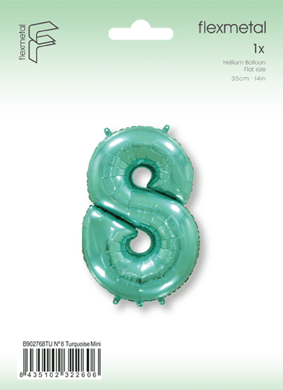 Number 8 Mini - Turquoise, Single Pack