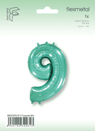 Number 9 Mini - Turquoise, Single Pack