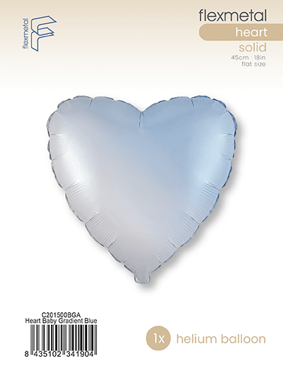 Heart - Single Pack, Baby Gradient Blue