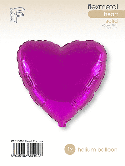 Heart - Single Pack, Fuchsia