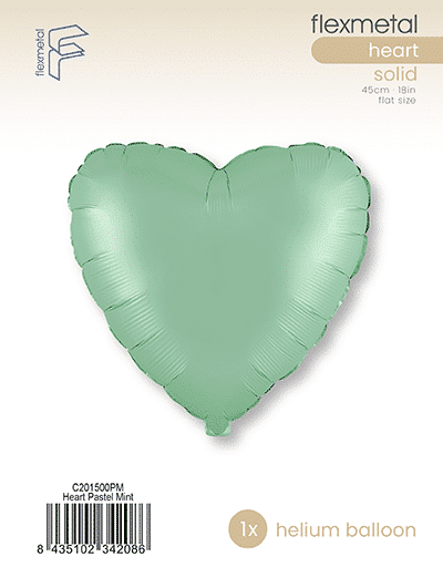Heart - Single Pack, Pastel Mint