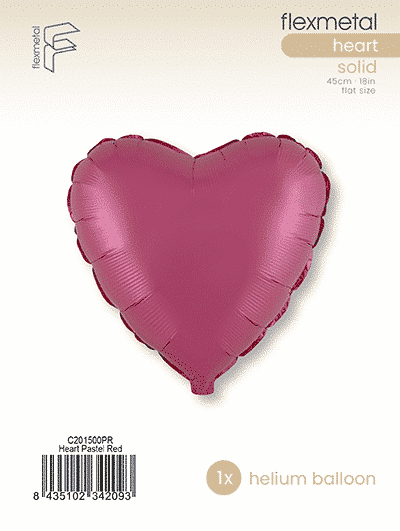 Heart - Single Pack, Pastel Red