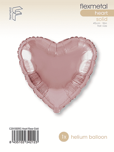 Heart - Single Pack, Rose Gold