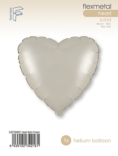 Heart - Single Pack, Satin Cream