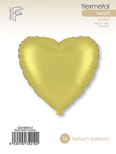 Heart - Single Pack, Satin Lemon