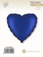 Heart - Single Pack, Satin Navy Blue