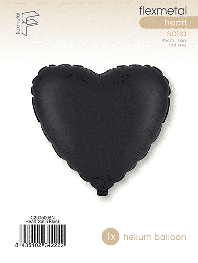 Heart - Single Pack, Satin Black