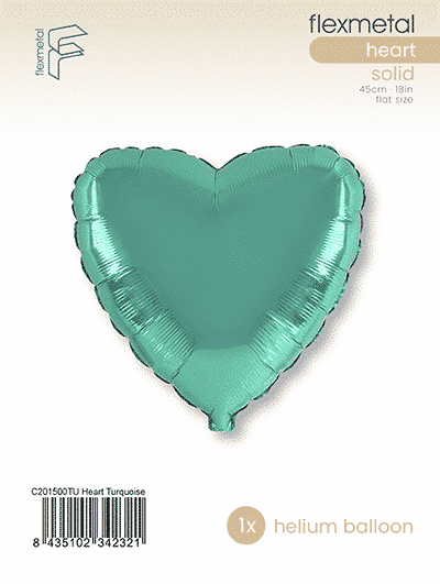 Heart - Single Pack, Turquoise