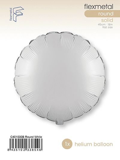 Round - Single Pack, White