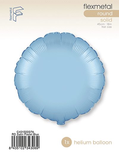 Round - Single Pack, Satin Pastel Blue