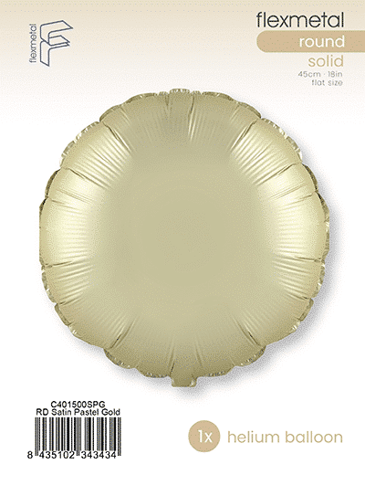 Round - Single Pack, Satin Pastel Gold