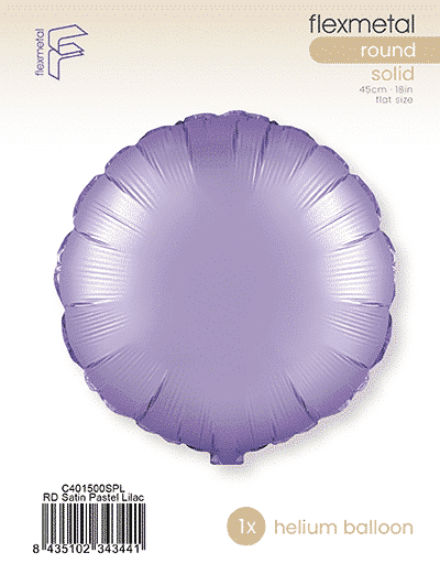 Round - Single Pack, Satin Pastel Lilac