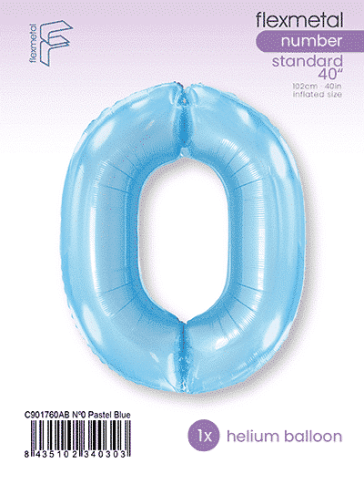 Number 0 - Pastel Blue, Single Pack