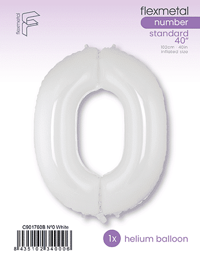 Number 0 - White, Single Pack