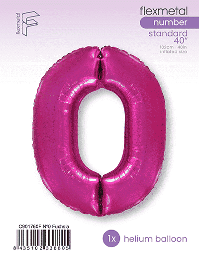 Number 0 - Fuchsia, Single Pack