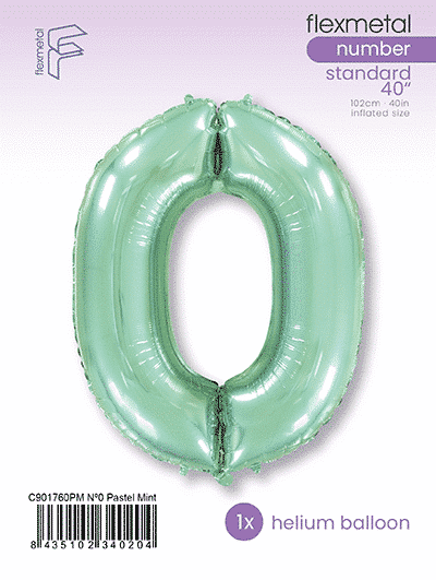 Number 0 - Pastel Mint, Single Pack