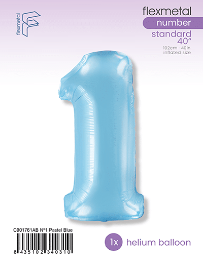 Number 1 - Pastel Blue, Single Pack