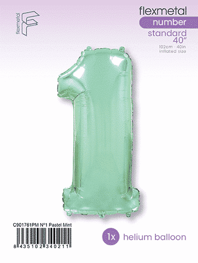 Number 1 - Pastel Mint, Single Pack