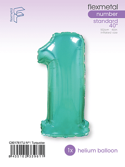 Number 1 - Turquoise, Single Pack
