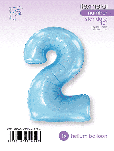 Number 2 - Pastel Blue, Single Pack