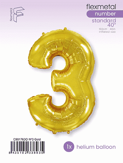 Number 3 - Gold, Single Pack