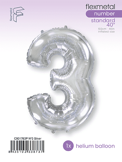 Number 3 - Silver, Single Pack