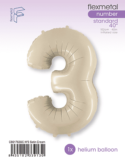 Number 3 - Satin Cream, Single Pack