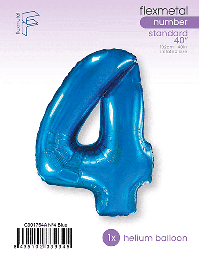 Number 4 - Blue, Single Pack