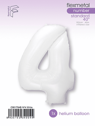 Number 4 - White, Single Pack