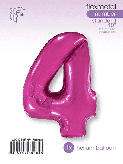 Number 4 - Fuchsia, Single Pack