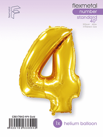 Number 4 - Gold, Single Pack