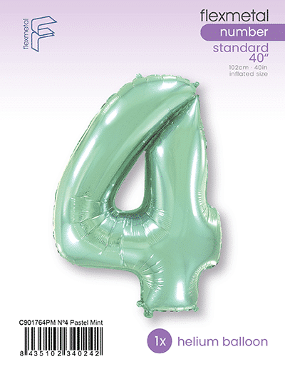Number 4 - Pastel Mint, Single Pack