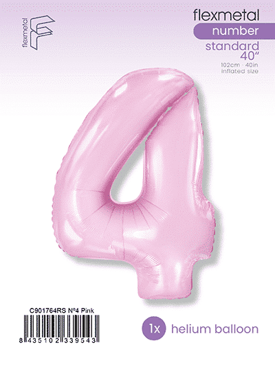 Number 4 - Pink, Single Pack