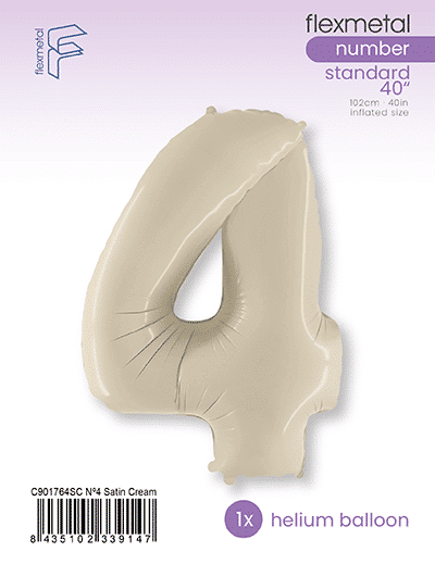 Number 4 - Satin Cream, Single Pack