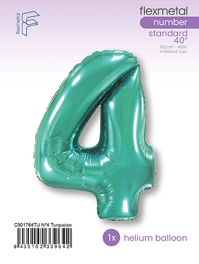 Number 4 - Turquoise, Single Pack