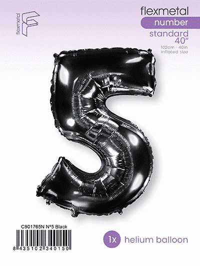 Number 5 - Black, Single Pack
