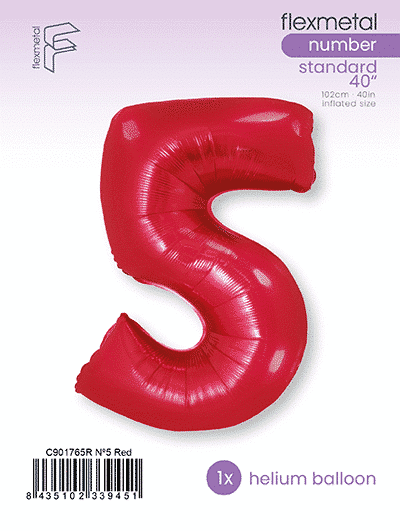 Number 5 - Red, Single Pack