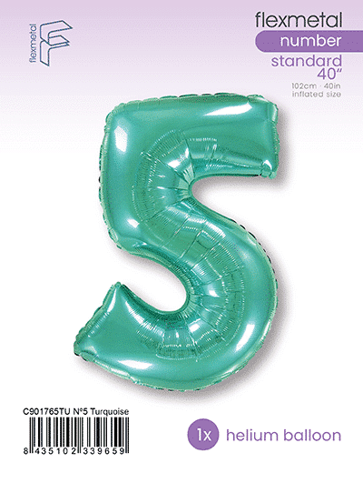 Number 5 - Turquoise, Single Pack